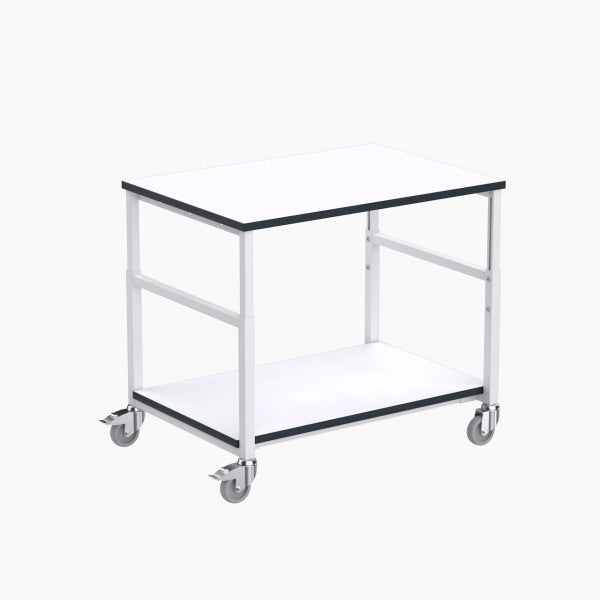 Swift 710 ESD Trolley 1000x700 mm with Two Shelves, Adjustable Height, 4 Swivel Rubber Wheels and 150kg Load Capacity