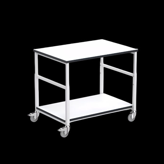 Carrello Swift 710 1000x700 mm con due ripiani, altezza regolabile, 4 ruote girevoli in gomma e capacità di carico 150 kg