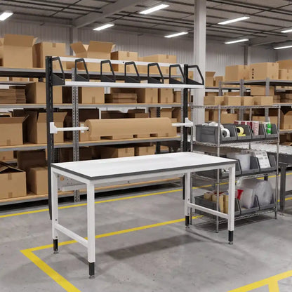 Tavolo da imballaggio Nova PackSmart con altezza regolabile manualmente